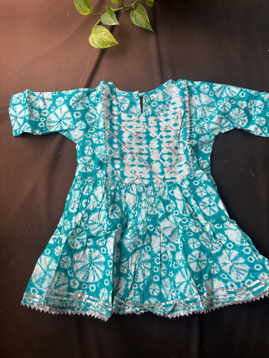 Teal Blossom Sharara Set
