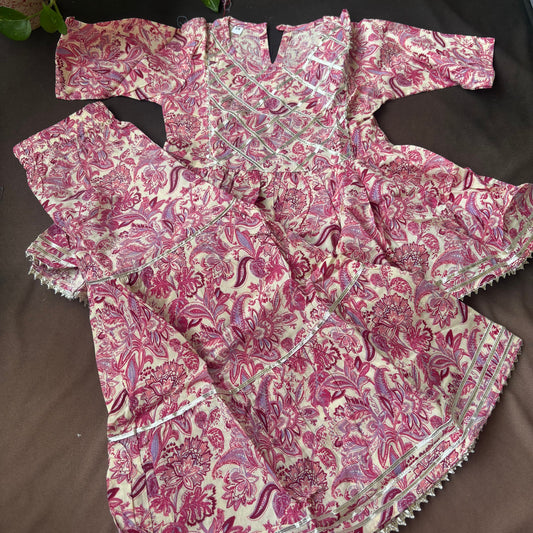 Gulabi Phool Sharara Set